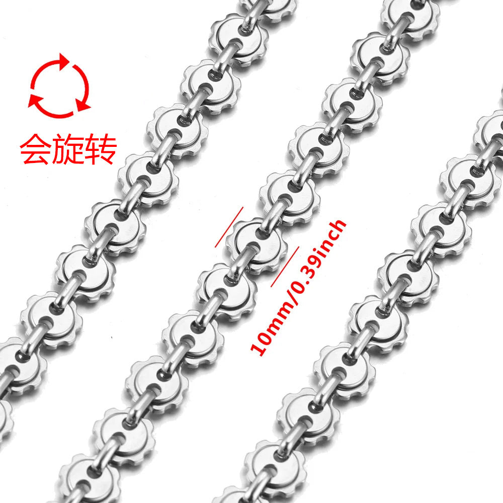 Wholesale 5 rolls - 500 cm various styles of stainless steel punk chain
